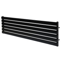 Горизонтальний дизайнерський радіатор опалення Artti Livorno G 6/408/1600 чорний матовий