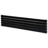 Горизонтальний дизайнерський радіатор опалення Artti Livorno II G 5/340/1200/50 чорний матовий