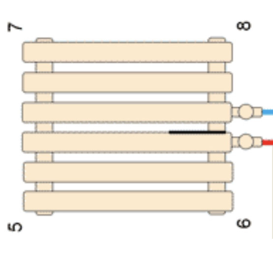 Горизонтальний дизайнерський радіатор опалення Artti Livorno II G 5/340/1400/50 білий матовий