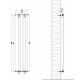 Вертикальний дизайнерський радіатор опалення Artti Livorno 5/1600/340 чорний матовий