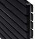Горизонтальний дизайнерський радіатор опалення Artti Livorno II G 8/544/800 чорний матовый