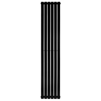 Вертикальний дизайнерський радіатор опалення Artti Terni 6/1800/354 чорний матовий