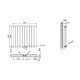 Горизонтальний дизайнерський радіатор опалення Artti Rimini II G 10/550/590/50 білий матовий
