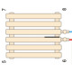 Горизонтальний дизайнерський радіатор опалення Artti Livorno ІІ G 7/476/1600/50 сірий матовий