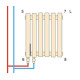 Горизонтальний дизайнерський радіатор опалення Artti Livorno ІІ G 18/500/1224/50 білий матовий