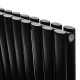 Горизонтальный дизайнерский радиатор отопления Artti Rimini II G 10/550/590/50 черный матовый