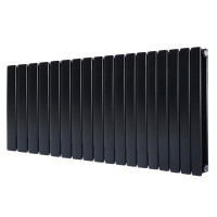Горизонтальний дизайнерський радіатор опалення Artti Livorno II G 18/500/1224/50 чорний матовий