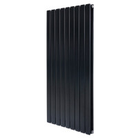 Вертикальний дизайнерський радіатор опалення Artti Livorno II 9/1200/612/50 чорний матовий