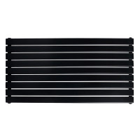 Горизонтальний дизайнерський радіатор опалення Artti Livorno II G 9/612/1200/50 чорний матовий