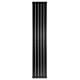 Вертикальний дизайнерський радіатор опалення Artti Livorno 5/1800/340/50 чорний матовий