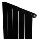 Вертикальний дизайнерський радіатор опалення Artti Livorno 5/1800/340/50 чорний матовий