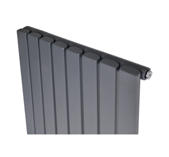 Вертикальний дизайнерський радіатор опалення Artti Terni 8/1800/472 сірий матовий