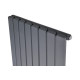 Вертикальний дизайнерський радіатор опалення Artti Terni 8/1800/472 сірий матовий