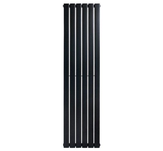 Вертикальний дизайнерський радіатор опалення Artti Livorno 6/1800/408 чорний матовий