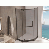 Душова кабіна 90*90 б/п, проф.чорний мат, скло сіре, (8 мм), розстібна ASIGNATURA чорний Turia 39320402