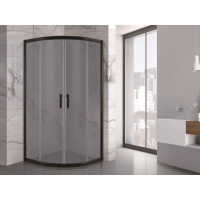 Душова кабіна 90*90 б/п, проф. чорн.мат., скло сіре (4мм), розсувна ASIGNATURA Velvet 19320802