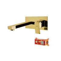 Змішувач для умивальника NEWARC Silver прихований монтаж золотий 851578