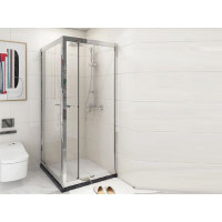 Душова кабіна 90*90 б/п, проф. сатин, скло прозр.(6мм), розсувні всередину ASIGNATURA Tinto 49020709