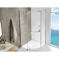 Душова кабіна 90*90 без піддону, проф.сатин, скло прозр(8мм), розстібна ASIGNATURA Turia 39020409