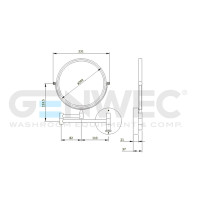 Косметическое зеркало Genwec GW05 30 06 02 трехкратное увеличение хром