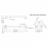 Поручень Genwec Straight Bar GW11 03 04 01 матовая нержавеющая сталь