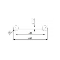 Поручень Genwec Straight Bar GW11 03 04 01 матовая нержавеющая сталь