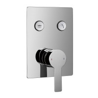 Смеситель встраиваемый с переключателем на 2 канала IMPRESE SMART CLICK хром латунь 200x145мм ZMK101901201