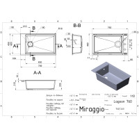 Кухонна мийка Miraggio LAGOON 760 gray