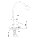 Змішувач для кухні з гнучким зливом Frap H701 F43701-B