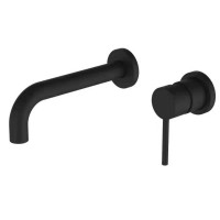 Вбудований змішувач для умивальника чорний WEZER EKO10A-01BLACK нержавіюча сталь