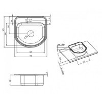 Мийка нерж 0,8mm WEZER 4947 Decor (врізна)+сифон