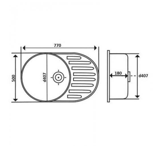 Мойка нерж 0,8mm WEZER 7750 Decor