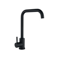 Кухонний змішувач чорний WEZER EKO4B-01-BLACK Г-подібний