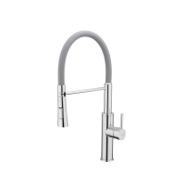 Змішувач для кухні Frap F4452-6 сірий з гнучким зливом