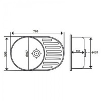 Мийка нерж 0,6 mm WEZER 7750 Decor