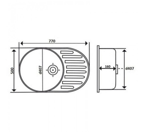 Мойка нерж 0,6mm WEZER 7750 Decor