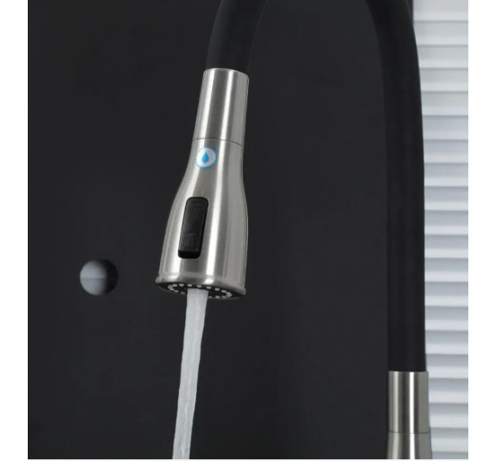 Гнучкий змішувач для кухні під фільтр GAPPO G4399-65 з витяжним виливом
