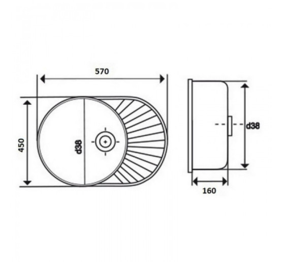 Мийка нерж 0.6mm WEZER 5745 Deсор (врізна)+сифон