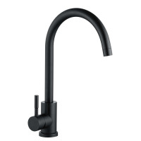 Змішувач для кухні чорний WEZER EKO4A-01-BLACK нержавіюча сталь