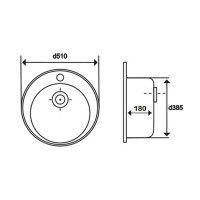 Мийка нерж 0,6 mm WEZER 510-AD Satin