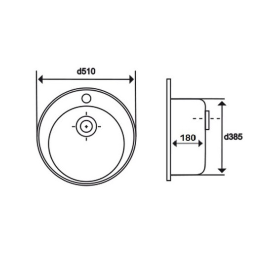 Мойка нерж 0,6mm WEZER 510-AD Satin