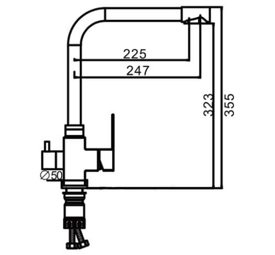 Смеситель для кухни на две воды FRAP F43899-2
