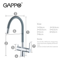 Смеситель для кухни под фильтр Gappo G4398-30