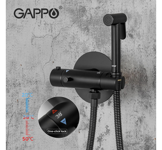 Гигиенический душ Gappo G7290-6 черного цвета
