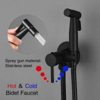 Гігієнічний душ для унітазу чорний Wezer EKO9В-01-BLACK