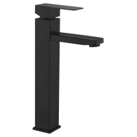 Смеситель высокий для умывальника черный WEZER PRO11-02-BLACK нержавеющая сталь