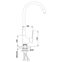 Змішувач для кухні Frap F4453-03 з гнучким зливом білий