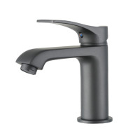 Змішувач для умивальника литий вилив Frap F1075-6 збройова сталь