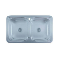 Мийка нерж WEZER 7848-08-180S-D подвійна 0,8mm Satin