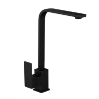 Чорний змішувач для кухні Г-подібний Wezer PRO4A-02-BLACK нержавіюча сталь